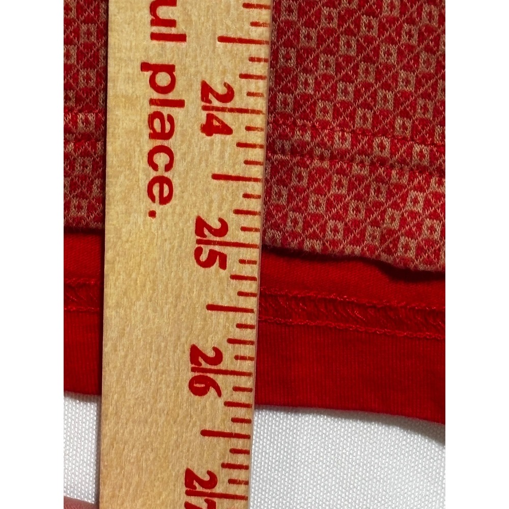 Original Penguin Mens coral/red Diamond Pattern Polo Shirt Sz M Golf Preppy - Picture 5 of 8